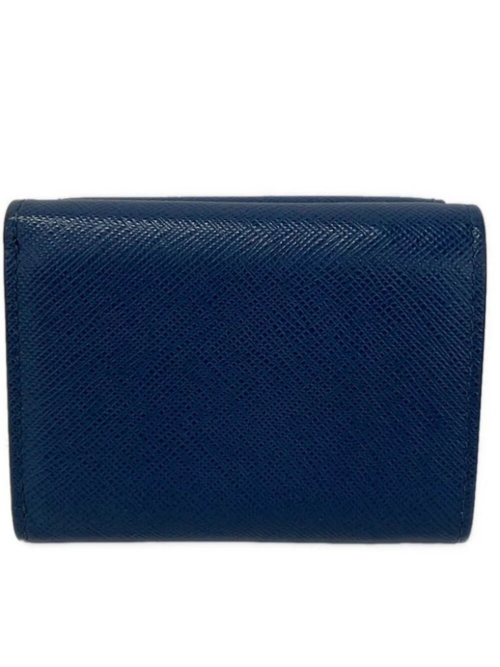 PRADA - 1MH021 Navy Leather Trifold Wallet - Picture 2 of 6